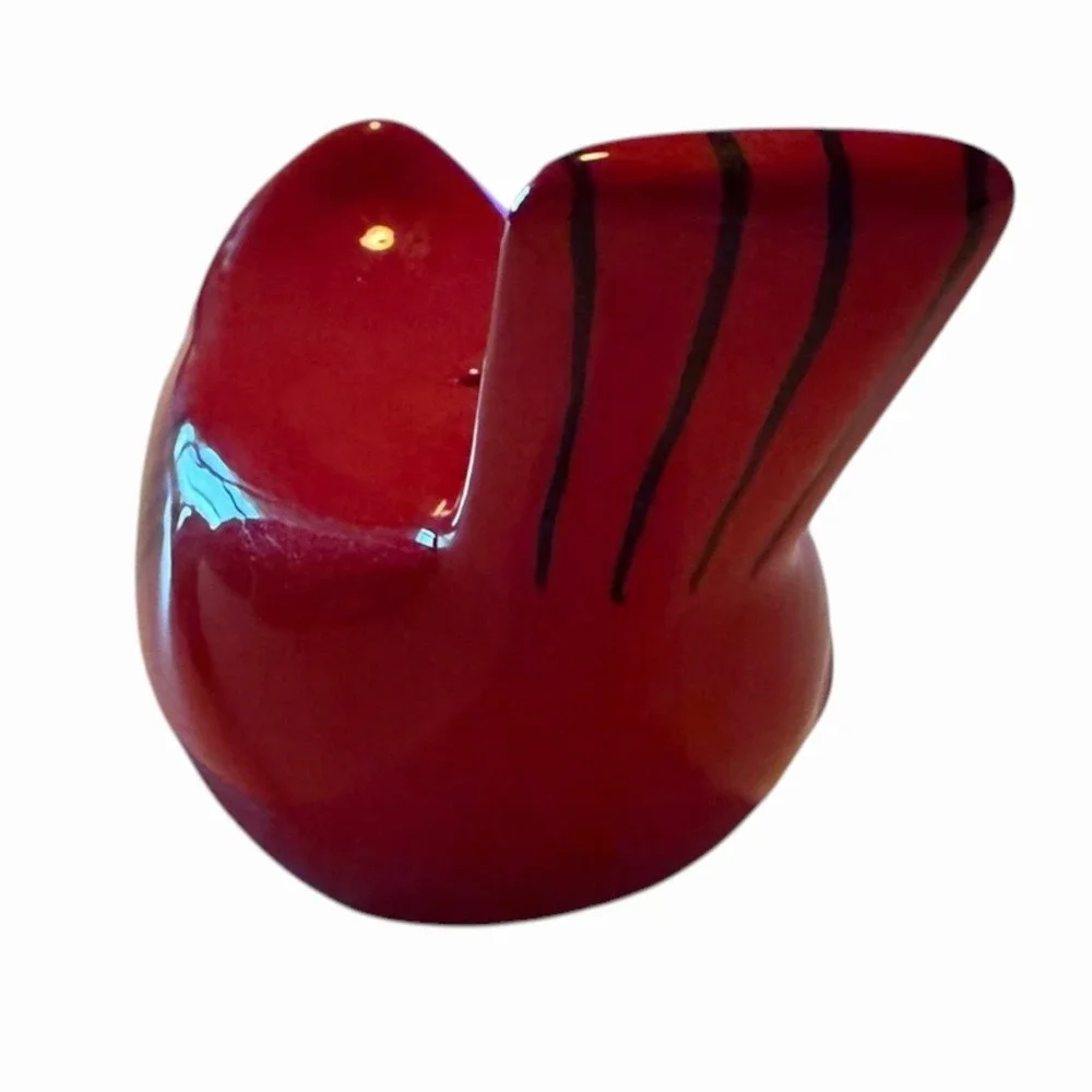 Cardinal Bird Salt & Pepper Shakers Red Ceramic Pair Cottage Farmhouse Decor